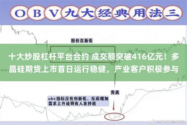 十大炒股杠杆平台合约 成交额突破416亿元！多晶硅期货上市首日运行稳健，产业客户积极参与