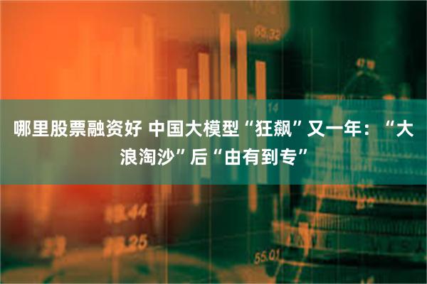 哪里股票融资好 中国大模型“狂飙”又一年：“大浪淘沙”后“由有到专”